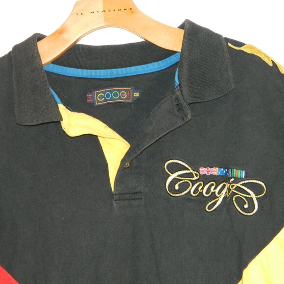 Coogi Australia VintageY2K Short Sleeve Graphic Golf Polo Shirt Blue Size 3XL - Picture 3 of 16